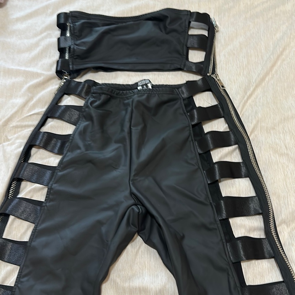 Leather two piece set